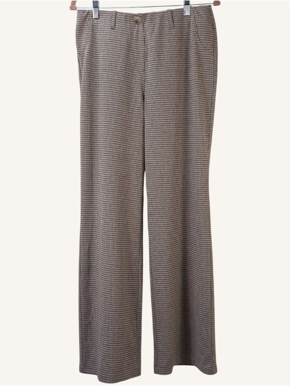 Charlie B Brown Check Wide Leg Trouser Pants Size 8 NWOT